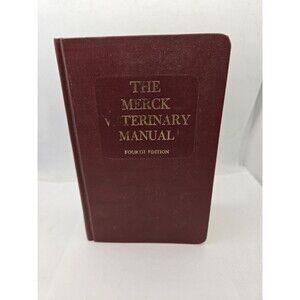 The Merck Veterinary Manual, Fourth Edition, Vintage Hardcover, 1973 Thumb Index